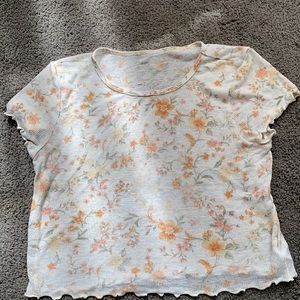 Flowery, American eagle shirt.